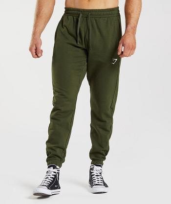 Gymshark Essential Oversized Muške Jogger Hlače Maslinasto Zelene | HR 2987ZUT